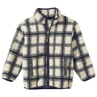 Jungen Teddyjacke im Karo-Look
