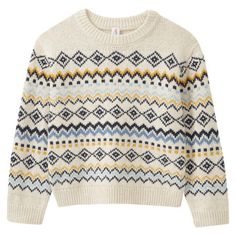 Jungen Strickpullover mit Norwegermuster