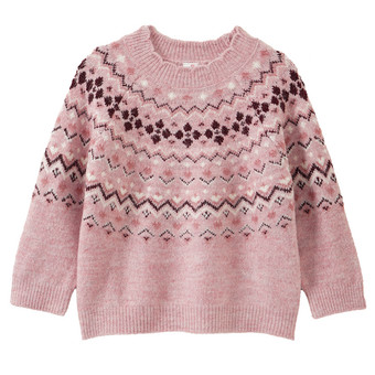 Mädchen Strickpullover mit Effektgarn