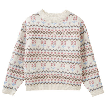 Mädchen Strickpullover mit Effektgarn