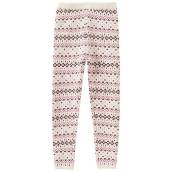 Mädchen Strickleggings mit Norwegermuster