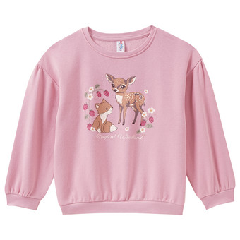 Meisjesweater met print van bosdieren