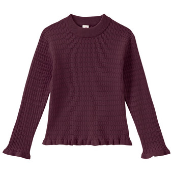 Mädchen Pullover mit Ajour-Muster