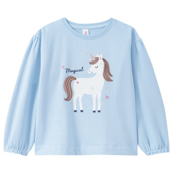 Mädchen Langarmshirt aus leichtem Sweat
