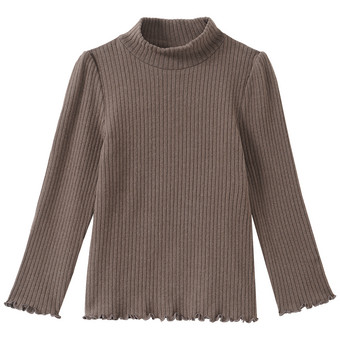 Mädchen Langarmshirt mit Rippstruktur