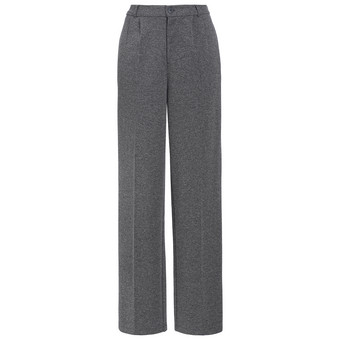 Damen Wide-Leg-Hose in Melange-Optik
