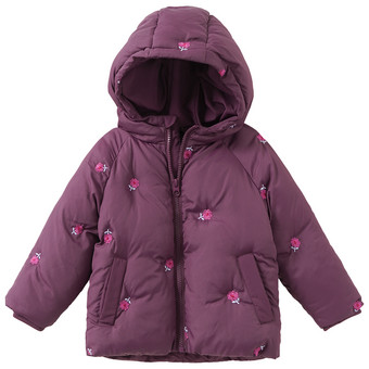 Baby-donsjack met bloemmotieven