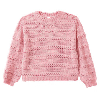 Mädchen Strickpullover unifarben