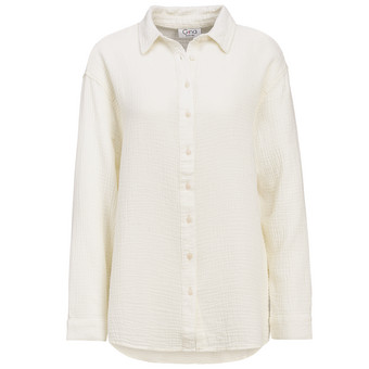 Damen Musselin-Bluse unifarben