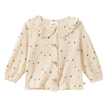 Babyblouse met hartjesprint