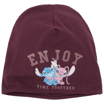 Stitch-beanie met glitterprint