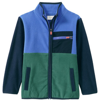 Jungen Fleecejacke mit Farbteilern