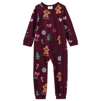 Baby Weihnachtsschlafanzug mit Allover-Print