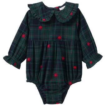 Baby Weihnachtsbody mit Stickerei