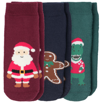 3 Paar Baby Weihnachtssocken im Set