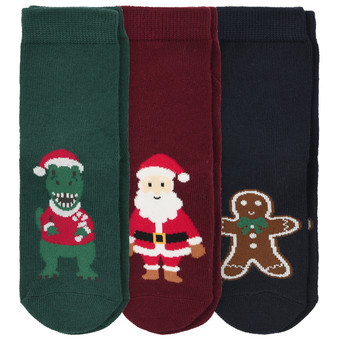 3 Paar Jungen Weihnachtssocken im Set