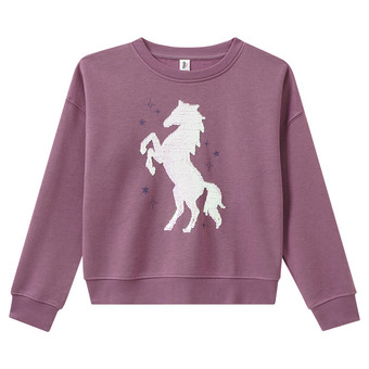 Mädchen Sweatshirt mit Wendepailletten