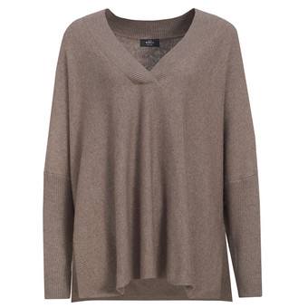 Damen Woll-Pullover mit V-Ausschnitt