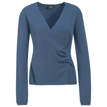 Damen Strickpullover in Wickel-Optik