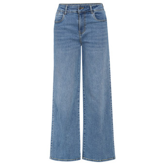 Damen Wide-Leg-Jeans aus Raw-Denim