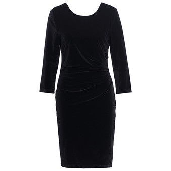 Damen Samtkleid mit 3/4-Arm