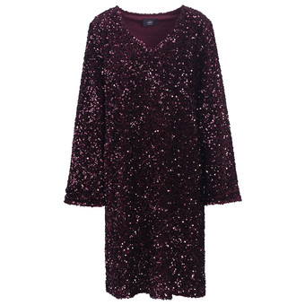 Damen Paillettenkleid mit V-Ausschnitt