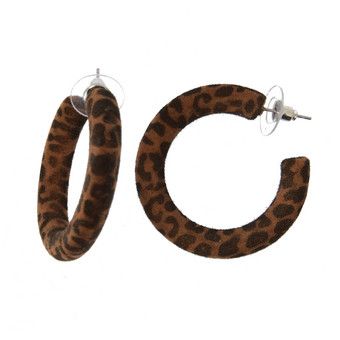 Damen Creolen mit Leo-Muster