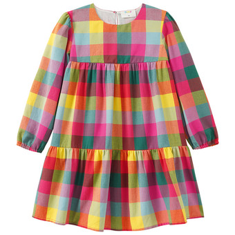 Mädchen Kleid bunt kariert