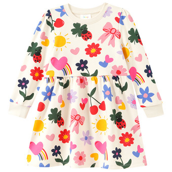 Mädchen Sweatkleid mit Applikationen