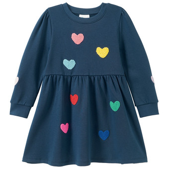 Mädchen Sweatkleid mit Applikationen
