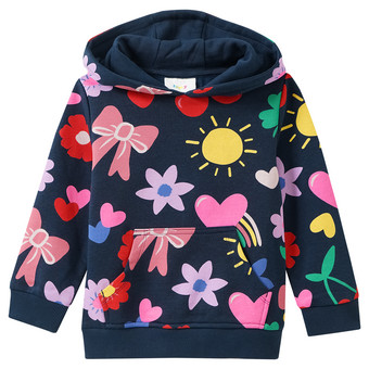 Mädchen Hoodie mit Allover-Print