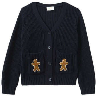 Kinder Weihnachtsstrickjacke mit Stickerei