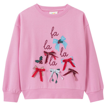 Mädchen Weihnachtssweatshirt mit Print