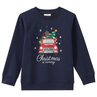 Jungen Weihnachtssweatshirt mit Print