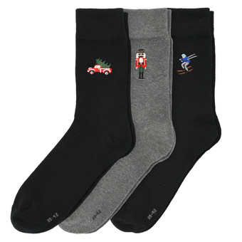 3 Paar Herren Socken mit Stickerei