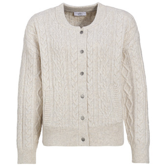 Damesvest met kabelpatroon