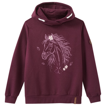 Mädchen Hoodie mit Pferde-Motiv