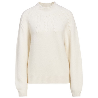 Damen Strickpullover mit Zopfmuster