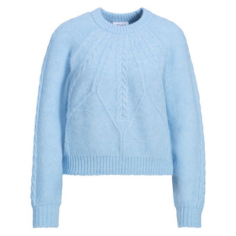 Damen Strickpullover mit Zopfmuster