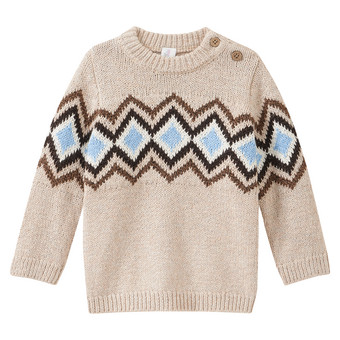 Baby Strickpullover mit Norwegermuster