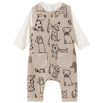 Newborn Set mit Hunde-Allover