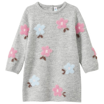 Baby Strickkleid mit Blumenmuster