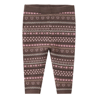 Baby Strickleggings mit Norwegermuster
