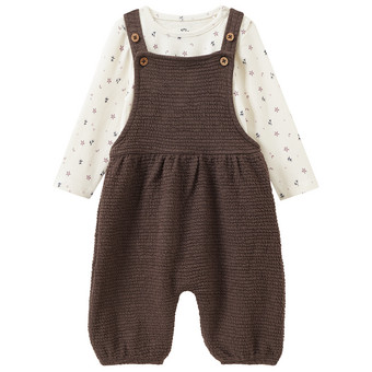 Newborn Set mit Langarmshirt und Latzhose
