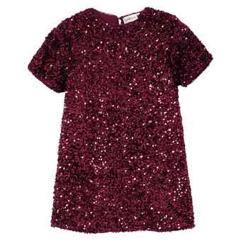 Mädchen Paillettenkleid mit Kurzarm