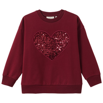 Mädchen Sweatshirt mit Herz-Motiv