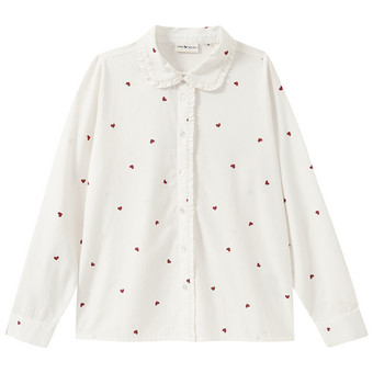 Mädchen Bluse mit Herz-Allover