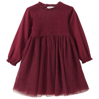Mädchen Tüllkleid mit gesmoktem Oberteil