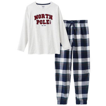 Pyjama voor jongens met een flanellen broek