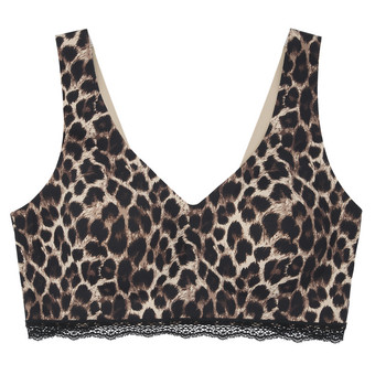 Naadloze bustier met luipaardprint